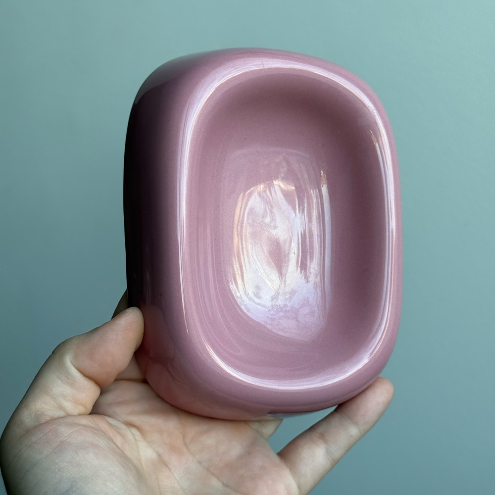Vintage Bathroom Set Pink Toothbrush Holder Soap Dish Made in Taiwan - Picture 6 of 13